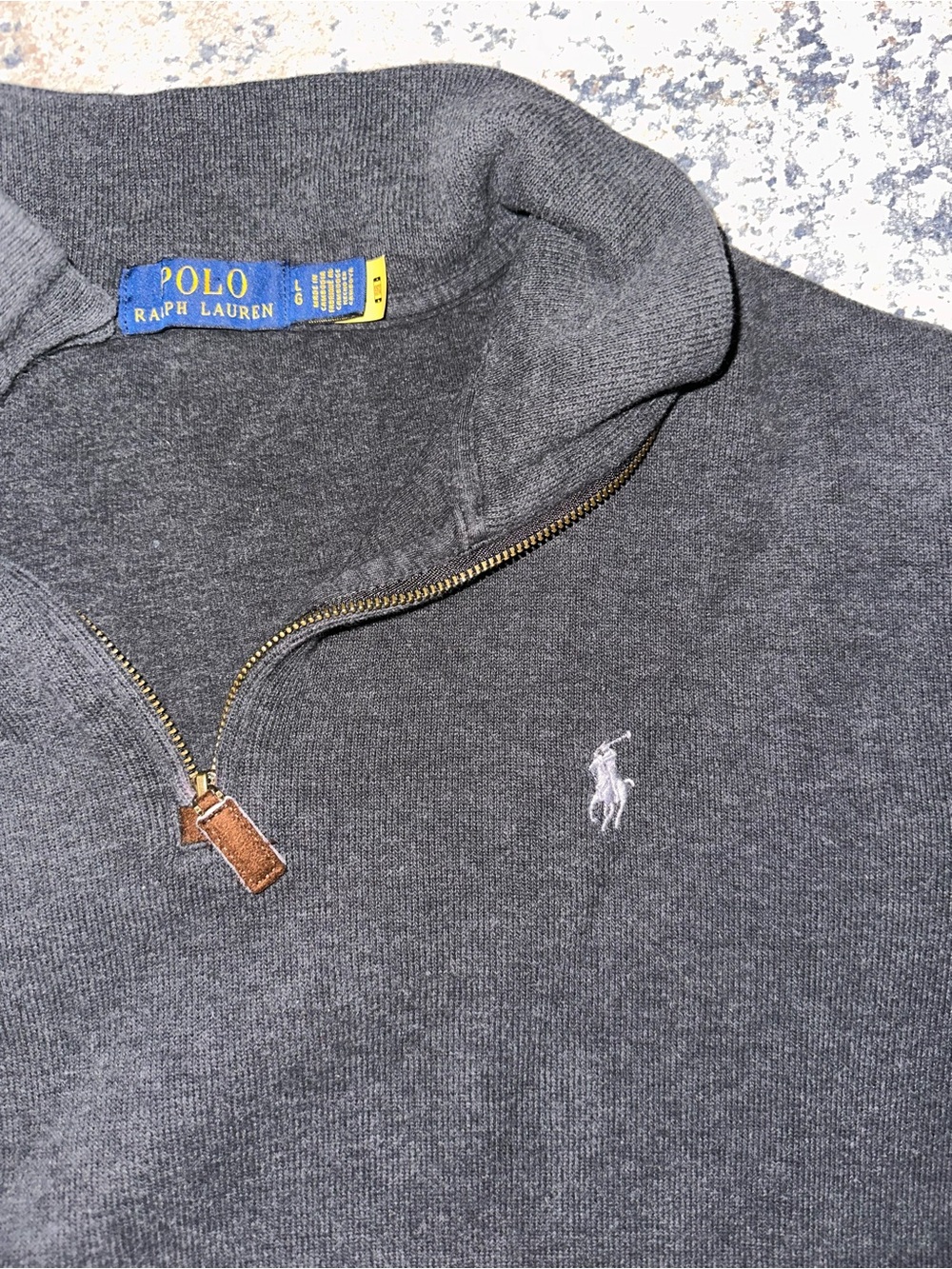 Polo by Ralph Lauren Dark Charcoal Half-Zip Pullover (classic fit) - Picture 2 of 4